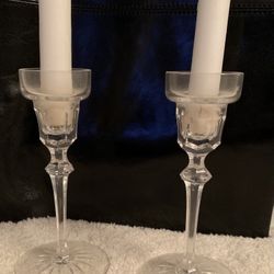 Crystal Glass Candle Sticks 