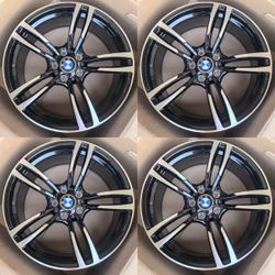 New Set 19 Inch BMW 437M Sport Performance Style Wheels Rims 19x8.5 +30 19x9.5 +35 (5x120) CB: 72.6 Black
