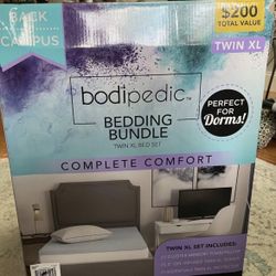 Brand New Bodipedic 3-Piece Twin XL Bedding Bundle Set. College Dorm Size $60 • HYDE PARK, MA