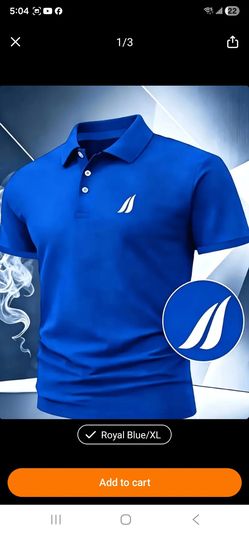 Designer Brand Men's Polo Shirts XL Size Comfortable polyester material available in Royal Blue, Blue, White, Light Gray, Gold and Army Green