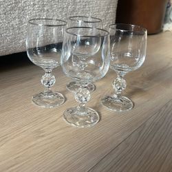 Silver Rimmed Crystal glasses 