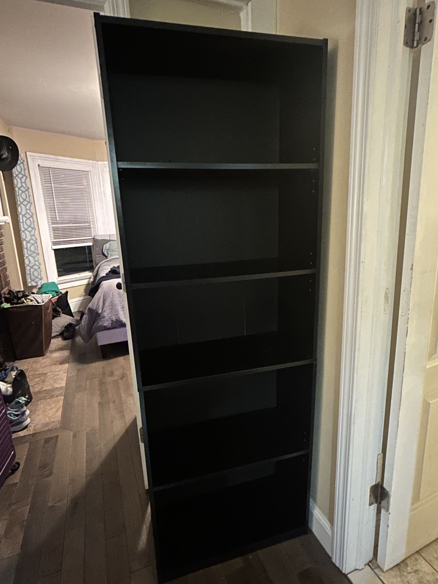 π Black 5-Shelf Bookcase β Sturdy & Sleek Storage Solution!