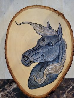 Wooden Horse Wall Plaque
