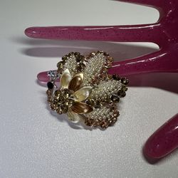 Peacock Rhinestone Shaped Brooch Pin