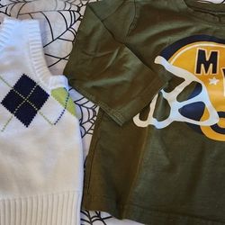 Like New. Vest And Long Leeves Shirt Size 3T