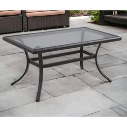Black Metal Outdoor Chat Table