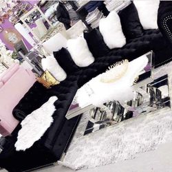 Sofa Chaise Velvet Brand New We Deliver And Finance 