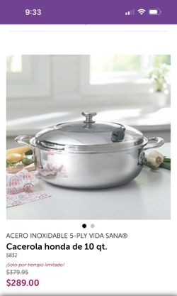 Caserola de 16qt 5-ply Vida sana