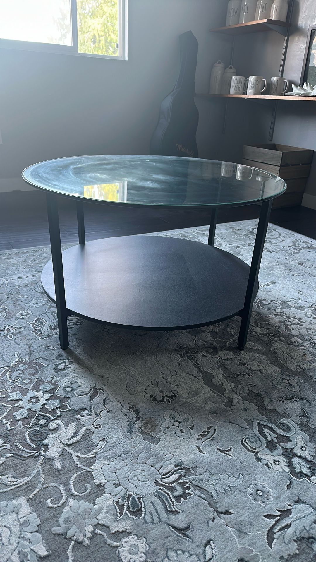 Free Round Glasstop Coffee Table