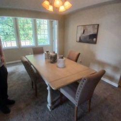 New grey large dine table