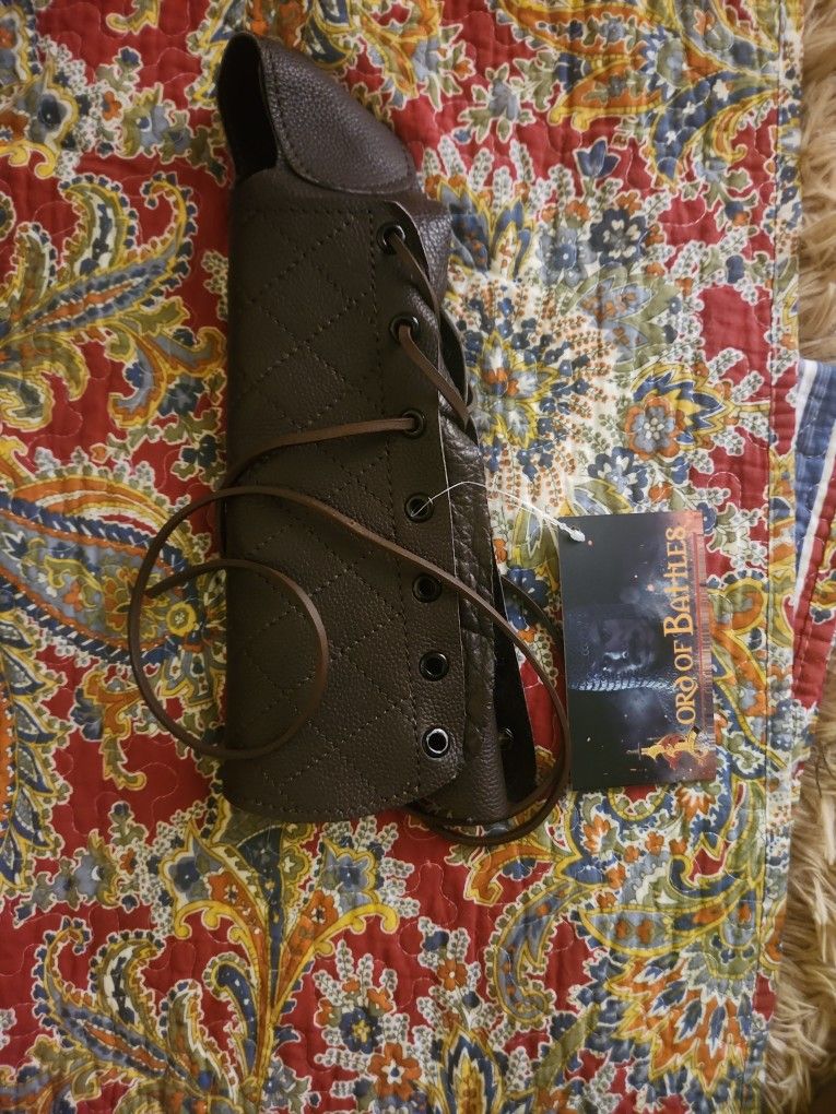 Brand New Leather Vambrace Medieval Forearm Costume Prop Cosplay