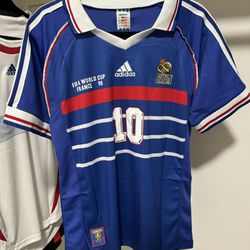 France 1998 Zidane Jersey Size M L XL
