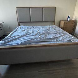 West Elm King Size Bed Frame + Dresser + Night Stand 