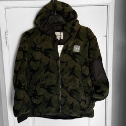 Men's Jacket XL Sherpa Chamarra Army 