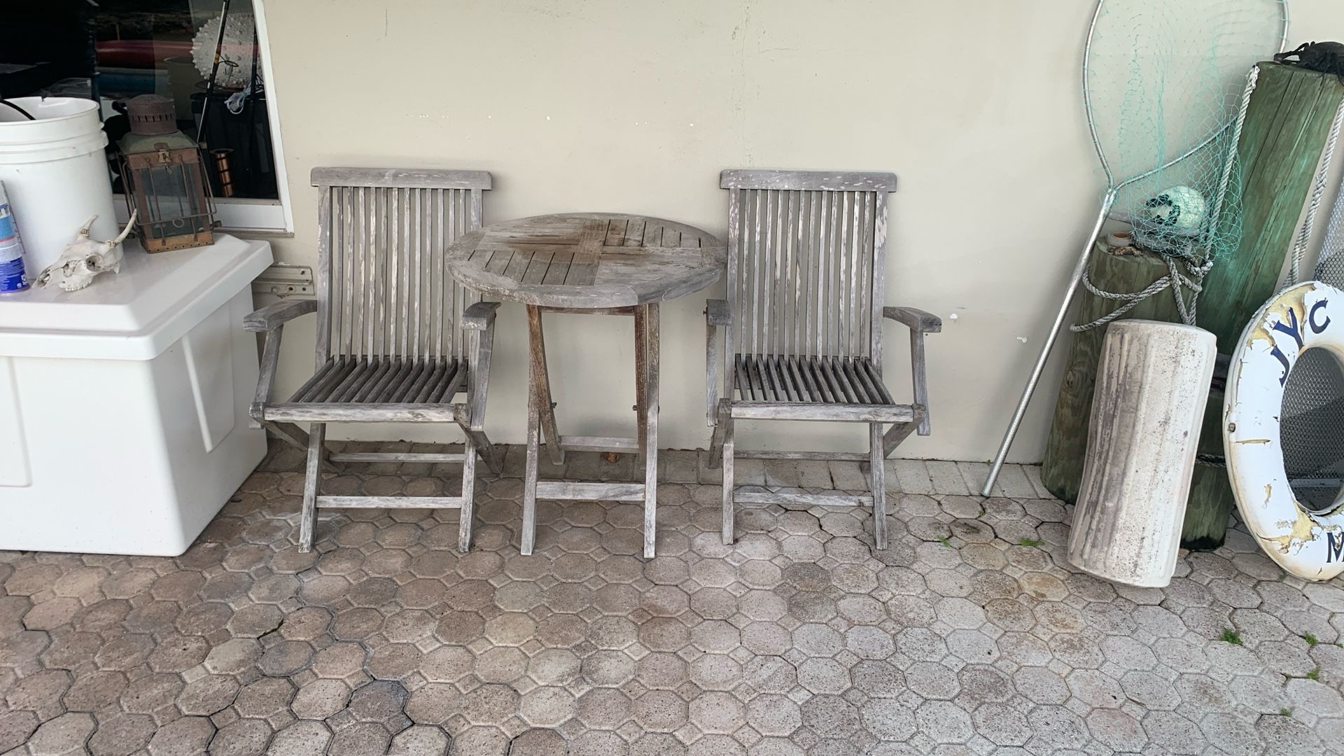 Teak Table & Chair Set