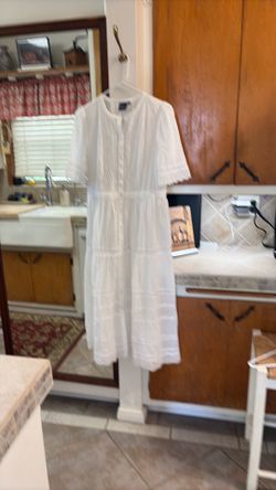 GAP white cotton lace dress SZ M NWT