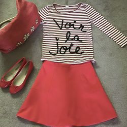 NWOT-NEOCON watermelon red A-line mini skirt