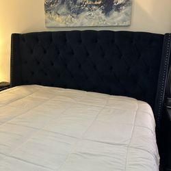 King Bed frame and Headboard With Storage 