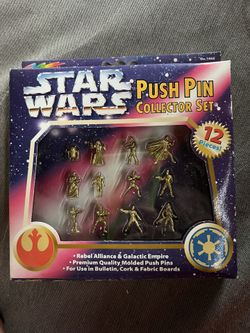 Rose Art 1997 Star Wars Push Pin Collector Set 12 Pieces New in Package
