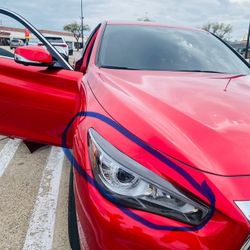 Q50 Q60 2014-2023 Infiniti Carbon Fiber headlights Trim ( lashes) Eyelids