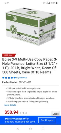 3 hole punch copy paper 8.5 x 11