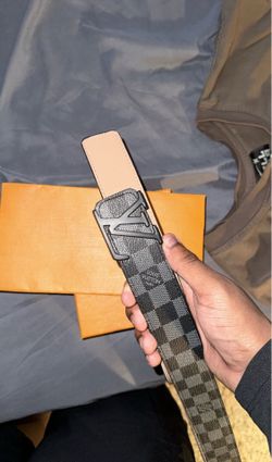 Men’s Black Louis Vuitton Checkered Belt