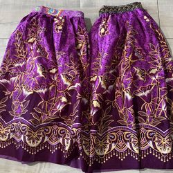 Adults Long Skirt 2 Pocket Waist Stitch 