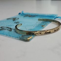"Don't Look Back" Gold Or Rose Gold Bangle 