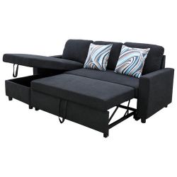 Sofa Bed. black gray 