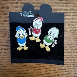 SEE HEAR SPEAK NO EVIL, DISNEY PINS-HUEY-DEWEY-LOUIE--RARE SET OF 3