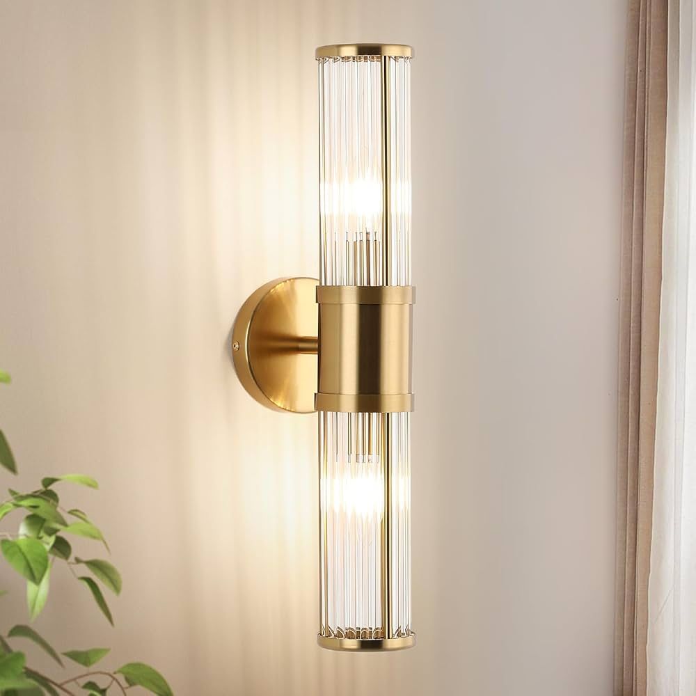 TODAY'S SPECIAL!!! $25: 20" Glass Rods Wall Light Fixture Indoor Brass Vanity Lights