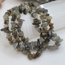 Labradorite Bracelet Crystal Healing Natural Gemstone Protection Healing High Vibration 