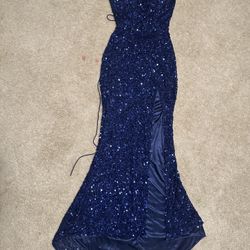 Navy Blue Prom Dress 