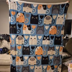 Silly Cat Throw Blanket