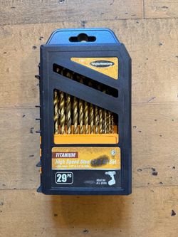 New 29pc Titanium Drill Bit Set