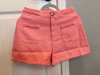 Pink Tweed Shorts