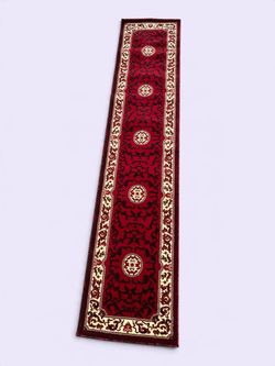 3x15 Red Traditional Hallway Runner Rug