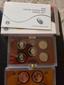 2015,2010 proof set 14 coins un circulated