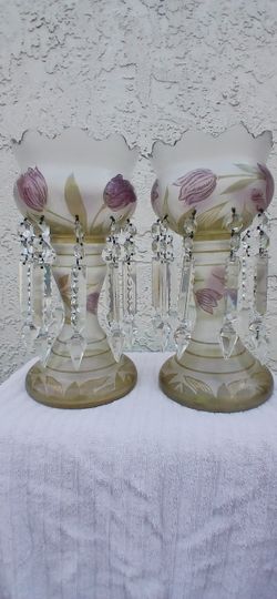 Antique Mantle Lusters 