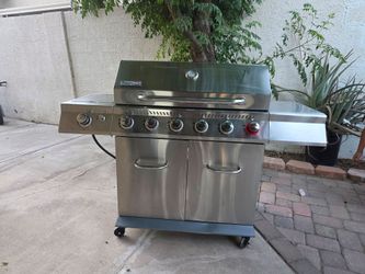 Royal Gourmet GA6402S stainless steel 6-burner grill with a sear and side burner.