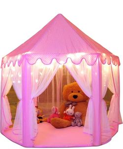Princess play tent with light, new