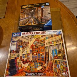 White mountain reader's paradise puzzle and ravensburger puzzle