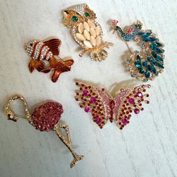 Animal Rhinestone brooches