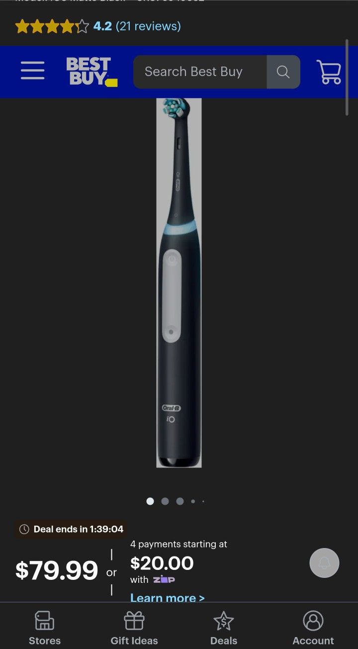 Oral B iO3 Luxe Electric Tooth Brush (1) with (1) Definitive Clean Brush Head (1) Brush Head and (1) Charger