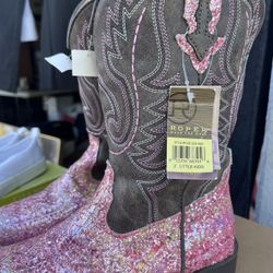 Girls pink boots