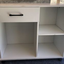 Small White Storage Cabinet/Printer Stand