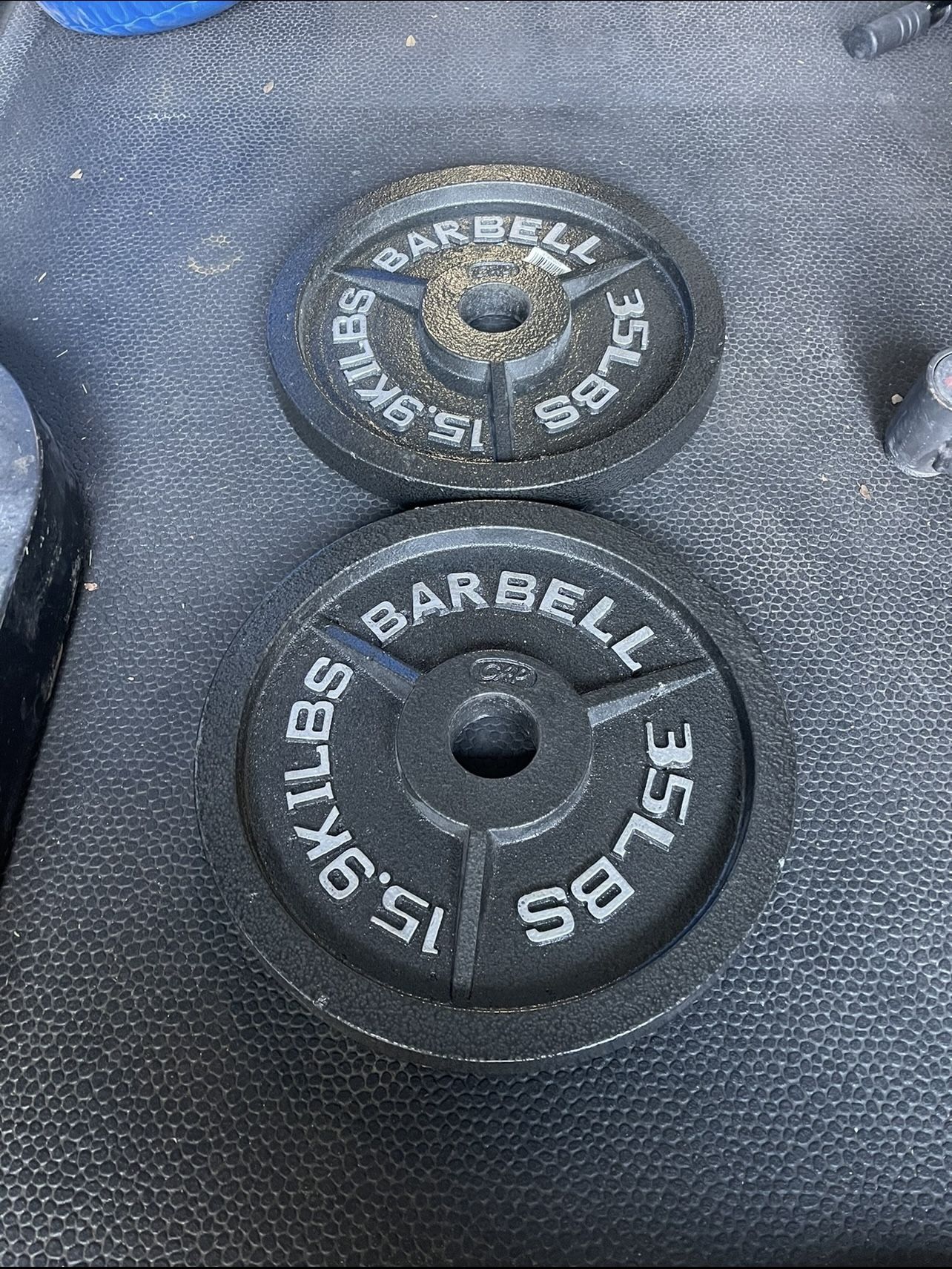 35lbs Olympic Weight Plates…. Home Gym Fitness….