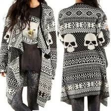 Torrid Skull Fair Isle Cardigan. Gothic| Plus Size 2