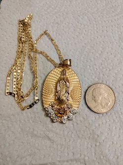Virgen De Guadalupe En Oro Laminado.