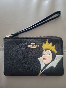 Coach x Disney Evil Queen Leather Wristlet